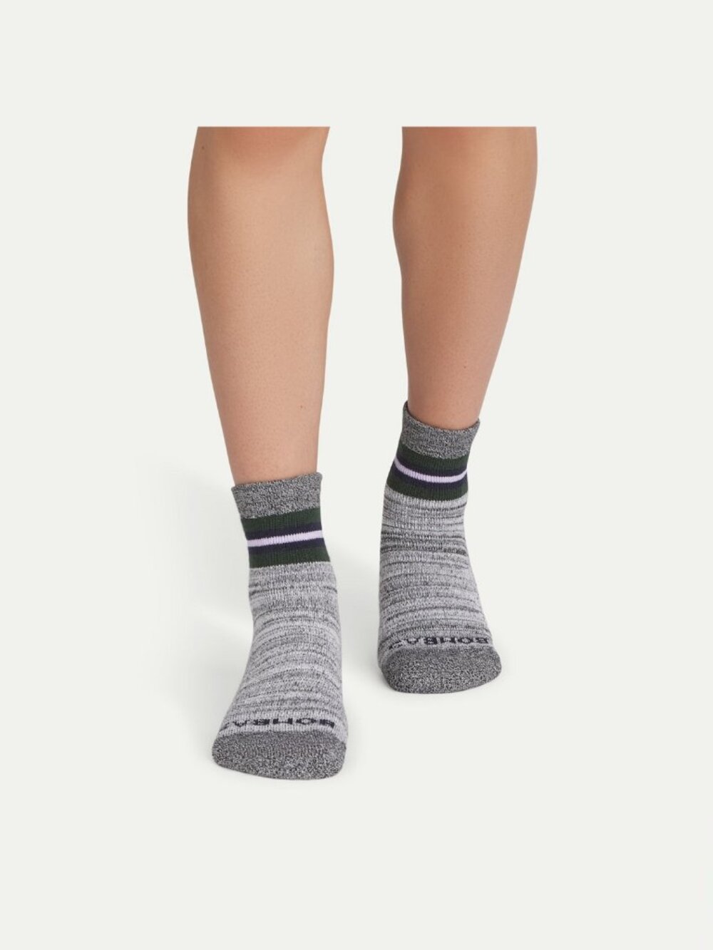 BOMBAS 2 Pairs Women's Cotton Blend Hiking Quarter Socks MEDIUM NWT - Picture 8 of 8